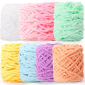 Buryeah 8 Pack Chunky Chenille Yarn for Crocheting, Sweet Color - color: Sweet Color