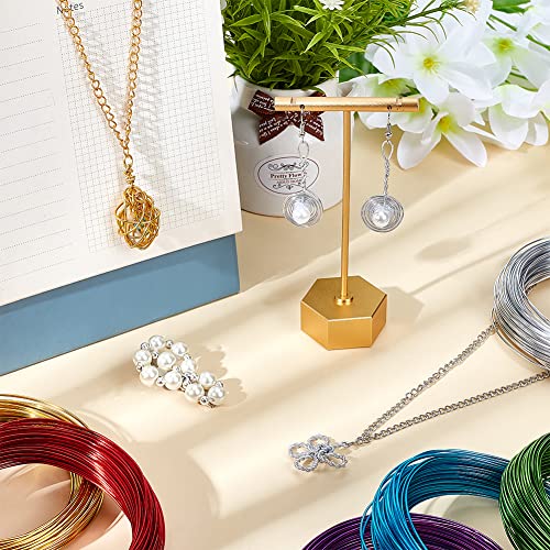 PH PandaHall 650 Feet 10 Rolls 1mm Aluminum Craft Wire 18 Gauge Flexible Floral Jewelry Beading Wire 10 Colors for DIY Jewelry Craft Making Each Roll 65 Feet - color: 10 Colors- 65 Feet 3, size: 18 Gauge(1mm)