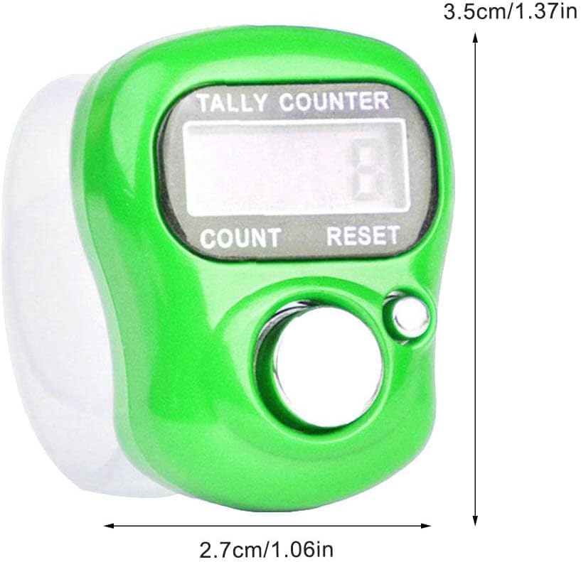 Finger Tally Counter,LED Digital,Clicker Counter,Digital Electronic Tasbeeh Counters,Handheld Number Click Counter,Electronic Counter Tally Counter,Track and Field Lap Counters (Purple)