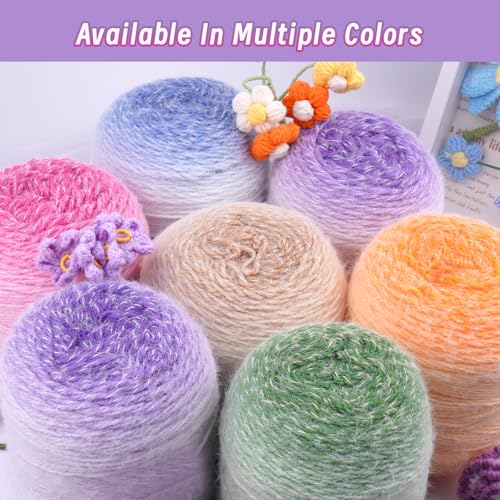 Yarn for Crocheting,Gradient Cake Crochet Yarns for Knitting,3 Pack | 6.7 oz-394 Yards-80% Acrylic 20% Nylon Super Soft Cake Yarn for Crocheting Blanket,Scarves,Sky Blue - color: Blue Gradient