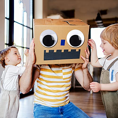 6 Pieces Googly Google Eyes Self Adhesive Googlie Craft Wiggle Eyes (2 Inches 3 Inches 4 Inches) | Sticky Self Adhesive Backing, Holiday DIY Craft Decor, Making Big Giant Wiggle Toys, Six Multi Size Two Three Four Inches - size: 2 Inches, 3 Inches, 4 Inch