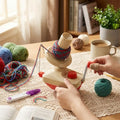 Yarn Ball Winder Hand Operated Low Noise Winder with Scissors Portable Lightweight Wool String Winders Reusable Manual Winders for Yarn Wool Fiber String