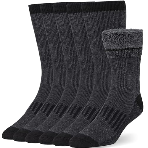 Merino Wool Socks for Men Women Winter Thermal Socks Warm Thick Cozy 3 Pairs - size: Medium-Large