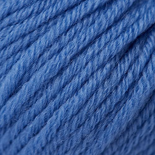 100% Merino Wool Yarn, 6-Ply Luxurious and Soft Yarn for Hand Knitting & Crocheting, 1.76 OZ/50g, 127 yds/116 Meters (Blue, 3 Balls) - color: blue, size: 3 balls