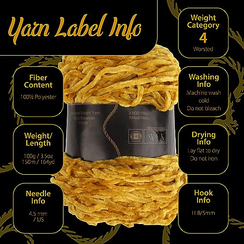 JubileeYarn Chenille Yarn - 100g/Cake Worsted Polyester - Cerulean - 1 Cake - color: 011 Cerulean, size: 1 Unit
