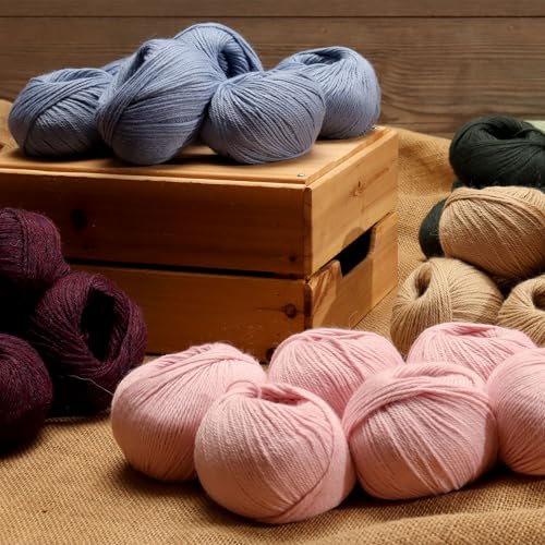 100% Baby Alpaca Yarn 6 Skeins 300g DK Weight Knitting Crochet A. White | Made in Peru with natural warmth and softness featuring 654yd of premium fiber ideal for scarves shawls sweaters and more - color: Alabaster White, size: DK - 6 Skeins