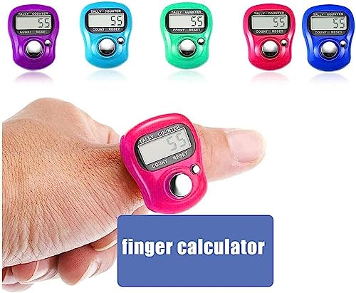 Blue Electronic Finger Counter, Handheld LED Digital Row Counter with Ring for Golf, Hand Tally Counter for Hair Care Users, Unisex, 1 Count