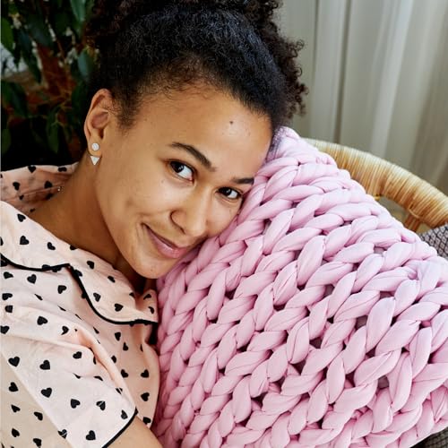 Bobilon Giant Chunky Cotton Yarn 3.3 lbs, Arm Knitting - Nude | 100% cotton giant yarn for arm knitting; great for chunky blankets, pet beds, rugs and baskets; new fabric, not recycled - color: Nude