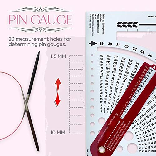 Knitting Gauge Converter Tool Knitting Counter Calculator Density Ruler for Knitting Works Crafts