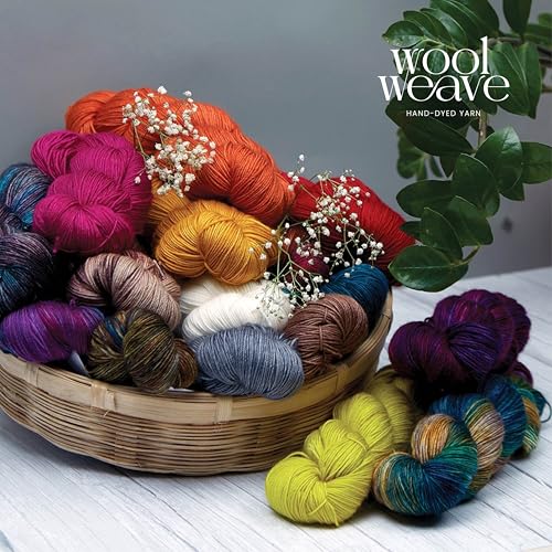 Woolweave Worsted Weight Yarn - 100% Extrafine Merino Wool Yarn for Knitting & Crocheting - Hand Dyed, Ultra-Soft & Warm - 100g Skein, 180 Yards - Machine Washable - color: Jasmine