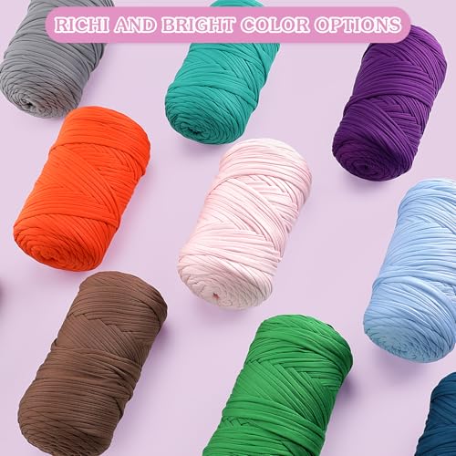 2 Pack T-Shirt Yarn for Crochet - 800 g/260 yds, Soft Elastic Fabric, Sakura Pink - color: Sakura Pink