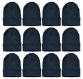 Yacht & Smith Wholesale Beanie and Glove Winter Bulk Kit, Kids Adults Bulk Sets, Homeless Donation Shelters - color: 12 Packs Adults Black