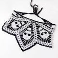 Crochet Triangle Hairband Halloween,Skull Design Head Scarf for Girls,Knitted Headband Headscarf for Women,Crochet Hair Bandana Kit - color: skull