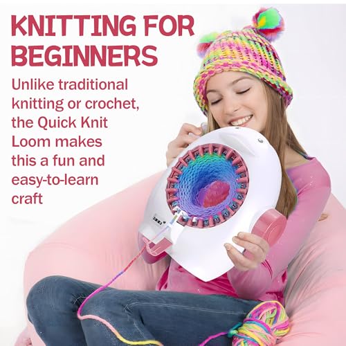 ROHSCE Knitting Machine, 22 Needles Knitting Loom Machine with Row Counter, DIY Knitting Board Rotating Double Knit Loom Machine Kit for Hat, Scarves, Gloves, Socks | DIY Knitting Board, Rotating Double Knit, DIY Craft Machines for Kids & Adults, Making H