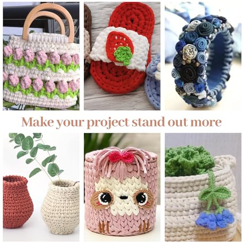 400g T-Shirt Yarn Crochet Yarn for Beginner Crochet Bags/Basket/Coaster,400G/110yds High Elastic Polyester Thick Tshirt Pink&White - color: Pink&White
