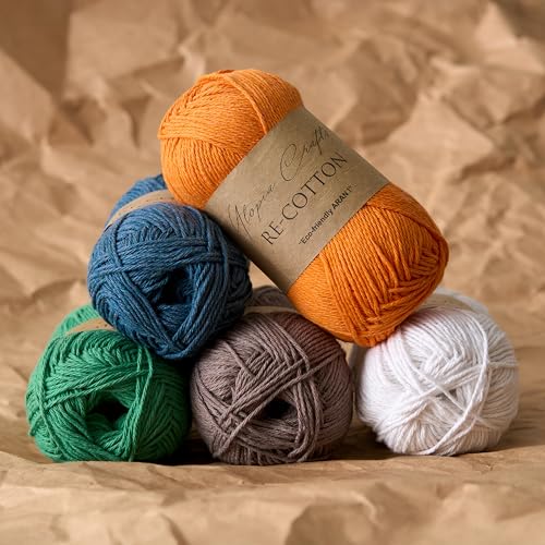Re-Cotton Knitting Yarn 3X 100g / 3.52oz (Light Pink, 3 Pack) - color: Light Pink