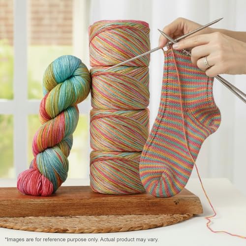 KnitPro Symfonie Fingering Weight Merino Wool Yarn 100g, Mystic Lagoon | 75% Extrafine Merino & 25% Polyamide, 438yds, OEKO-TEX Certified, Superwash, Colorfast, #1 Yarn Skein for Knitting & Crochet - color: Mystic Lagoon