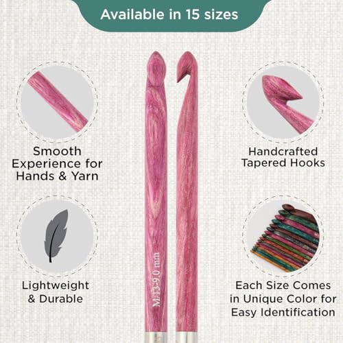 KnitPro Dreamz Afghan/Tunisian Crochet Hook | US Size M (9mm) - size: M (9.00 mm)
