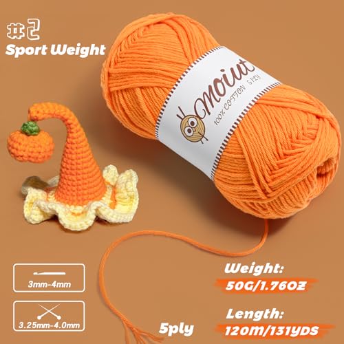 15 Pack 100% Milk Cotton Yarn for Crocheting, 750g/1968.5yd Baby Yarn for Crocheting Soft, Fuzzy 5 Ply Cotton Crochet Amigurumi Yarn for Puzzle/Clothes&Crafts(Set A) - color: 15 A