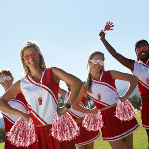 Realspring 148 Pcs Team Spirit Accessories for Sport Events - color: Burgundy White