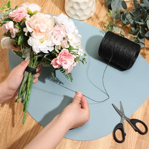 Syhood 673 Feet Floral Vine Bind Wire Rustic Craft Wire, Black | For DIY Craft Wrapping, Flower Bouquets Garland Arrangements, , Christmas Wreath Making - color: Black, size: 673 Feet