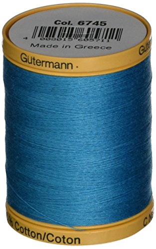 Gutermann Natural Cotton Thread, 800m/875 yd, Aqua Marine - color: Aqua Marine