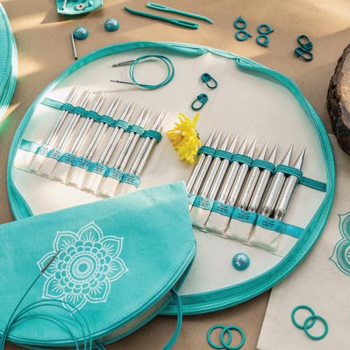 KnitPro The Mindful Collection Gratitude Interchangeable Needles Set 5" (13cm) | 12 US Sizes (2.5-17) with Accessories - size: Gratitude