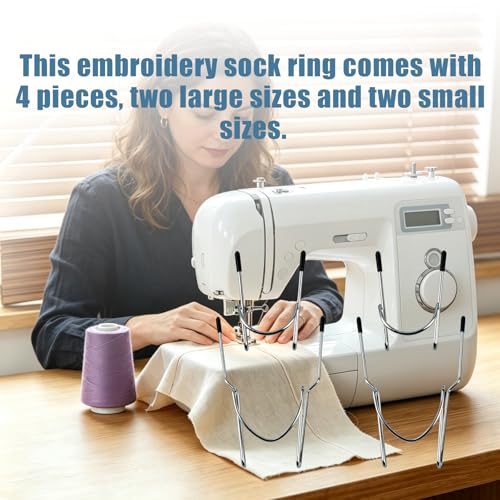 4PCS Easy Sock Aids Hooping Station Replacement for Embroidery Machine 2*Adults and 2*Kids - style: 4PC*Silver