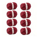 bearberry Jumbo Chenille Yarn, Super Bulky 10 - Extra Plush & Skin-Friendly for Chunky Knit Blankets, Arm Knitting & Crocheting 8-Pack (8oz/25yd Per Skein), Machine Washable, Ultra Soft, Burgundy - color: Burgundy