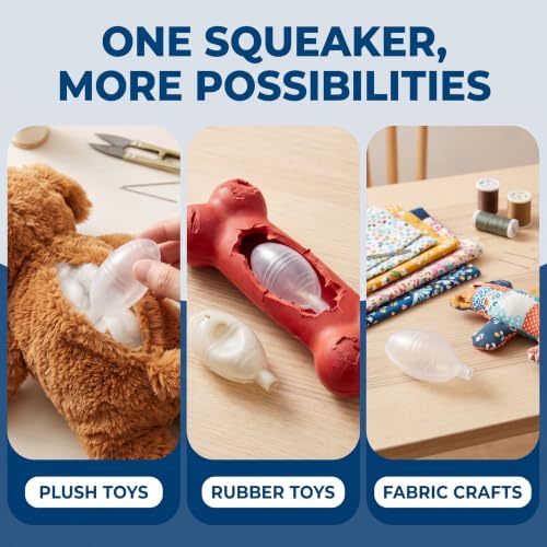 GANPUB 10Pcs Squeaky Noise Maker Bb Squeakers Squeakers Repair Fix Insert Replacement Plastic Dog Cat Parrot Bird Rabbit DIY Toys Accessories Squeakers for Dog Squeaky Toys, Transparent
