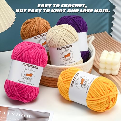 2 Pack Grayish Fluffy Velvet Yarn for Crocheting, Chunky Chenille Baby Blanket Yarn for Crochet, Soft Fuzzy Puzzle Yarn for Knitting, (100g/3.53oz Each) Bulky Thick Amigurumi Crochet Yarns - color: 2 Grayish