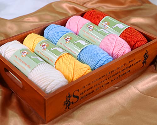 Baby Alpaca Luxury Yarn Worsted Weight 3 skeins (100g/3.5oz/Each) Fashion Collection Art Crafts Crochet and Knitting by Sunny Cat (05 Watermelon) - color: 05 Watermelon