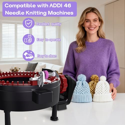 Circular Knitting Machine Tensioner, Compatible with Addi 46 Needle Knitting Machine, Adjustable Yarn Tension Adapter for Knitting Machines, Removable Yarn Feed Accessories for Perfect Stitches, 1 PCS