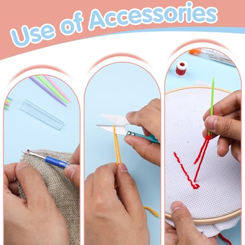 Cable Needles for Knitting Accessories Kit Knitting Kits Knitting Supplies | Knitting Stitch Holders Stitch Markers for Knitting Tools Plastic Needles Seam Ripper Cable Needles for Weaving - style: Style B