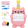 RUIOMII Cat Crochet Animal Kit for Beginners, Crochet Kits for Adults, Knitting Kit with Step-By-Step Video Tutorials - color: Cat