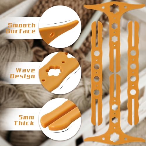 1, 1.5 & 2 Yard Adjustable Niddy Noddy for Spinning and Winding Yarn | Plastic, 3 sizes from 1 yard to 2 yards, 3 colors options, spinning tool for plying, easy to carry, for thread & wool - color: orange