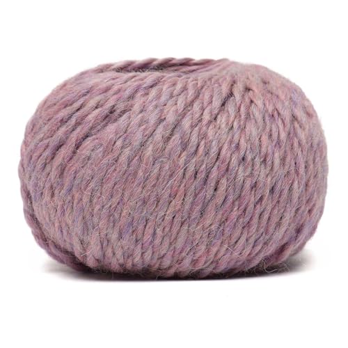 100% Baby Alpaca Yarn 6 Skeins 300g Bulky Weight Knitting Crochet H. Lilac | Made in Peru with natural warmth and softness featuring 324yd of premium fiber ideal for scarves shawls sweaters and more - color: Heather Lilac, size: Bulky - 6 Skeins