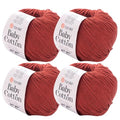 YarnArt Baby Cotton Yarn 4-Pack – Soft Knitting Yarn for Baby & Summer, 50% Cotton 50% Acrylic, 1.76 Oz Each, 180.44 Yds/Skein – Ideal for Amigurumi & Crochet Projects (429) - color: 429