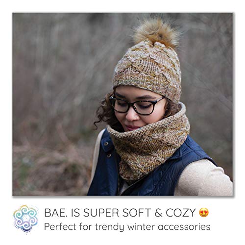 BAE by Living Dreams Yarn. Cuddly, Strong & Super Soft for Next to Skin Winter Knits. 100% Extrafine Merino Bulky Roving Yarn, Mon Amour - color: Mon Amour