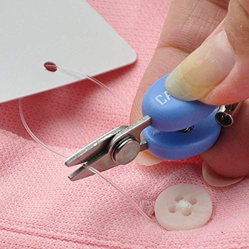 CANARY Mini Travel Scissors 1.3" - TSA Approved Portable Tiny Scissors for Yarn, Sewing, Paper - Micro Keychain Snips with Safety Cap, Japanese Stainless Steel Blade, Made in Japan, Pink - color: Pink