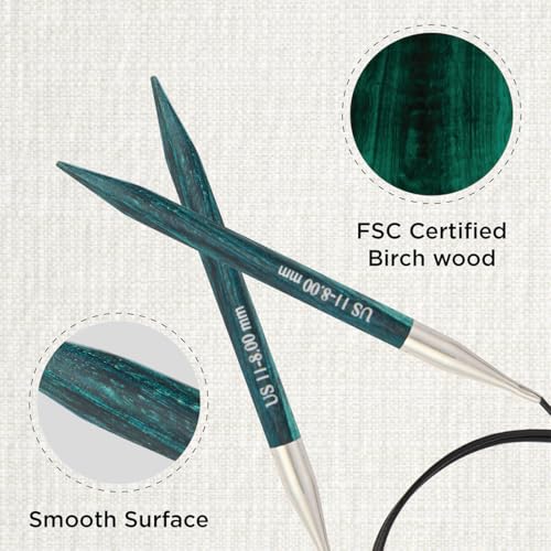 KnitPro Dreamz Fixed Circular Needles 16" (40cm) | US Size 11 (8mm) - size: US 11 (8mm)