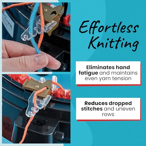 skacel by addi Knitting Machine Yarn Tension Guide for addiExpress King Size and Pro Machines, Clear Yarn Tensioner Tool