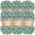 JubileeYarn Fun Finger Loops Yarn - 100g/Skein Jumbo Polyester - Hunter - 6 Skeins - color: 038 Hunter