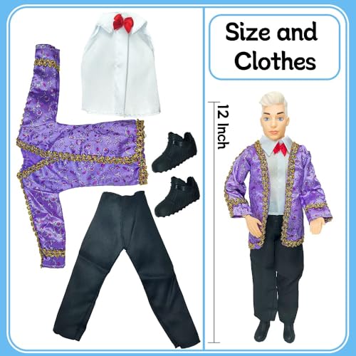 Fashion Dolls Set, Stylish Twin 12 Inch Doll Toy, Trendy Outfits for Fashionable Play, Perfect Good Gift - style: Wedding Dress