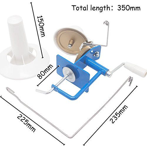 LAMXD Needlecraft Large Jumbo Metal Yarn/Wool/String/Fiber Ball Winder Hand Operated,10-Ounce,with Umbrella Swift Yarn Winder, Hand Operated Ball Winder Holder,for Swift Winding Lines, Laces, Yarns - size: Large Ball Winder&Yarn Umbrella Swift