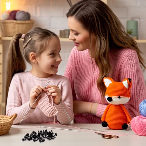 400Pcs Safety Eyes for Crochet Eyes Amigurumi，10mm Safety Eyes for Stuffed Animals, 200pcs Washers whth 200pcs Plastic Craft Eyes for Crocheting Doll Eyes Making - color: 10MM 400pcs