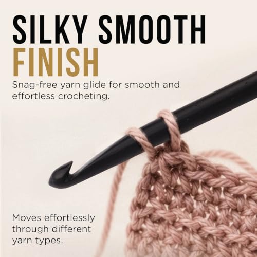 Lantern Moon Ebony Wood Afghan/Tunisian Crochet Hook | US Size N (10mm) - size: US N (10mm)