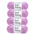 Estako DailyKnit-DK Anti-Pilling Soft Yarn, Baby DK Weight 3, Lilac, 4-Pack | crocheting projects, 100% acrylic, lightweight, 400 g, 1092 yds, blankets, amigurumi, granny squares, machine washable - color: 80006 - Lilac, size: Pack Of Four