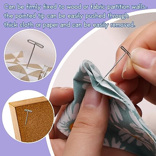 1 Inch 120 Pcs T Pins, Sewing Pins Wig pins Knitting Supplies | Sewing Pins for Wigs, Blocking Knitting, Modelling, Wig Making and Crafts, Stainless Steel Head Pins for Jewelry Making - size: 1inch*120pcs