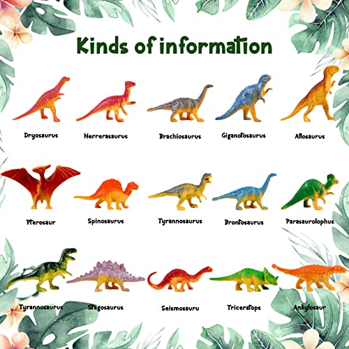 Deekin 300 Pcs Mini Dinosaur Figures Bulk, Kids Birthday Party Supplies | Small Plastic Dinosaur Toys, Educational Reward, Cupcake Toppers, Goodie Bags, Classroom Exchange Gift, Back to School Favors